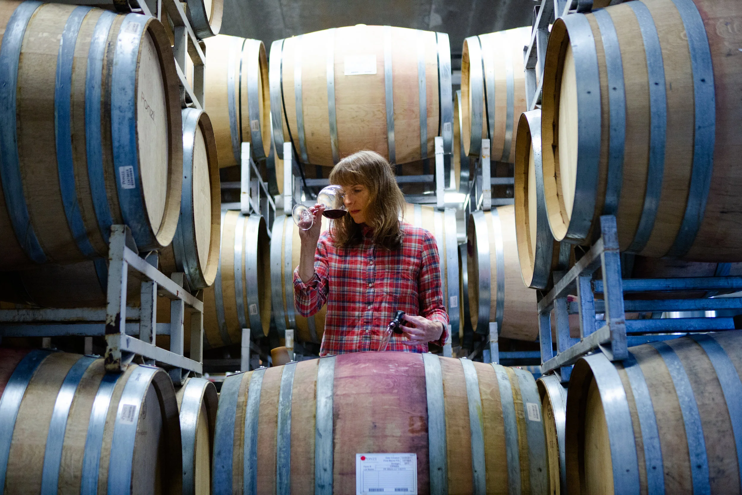 The wine stays in French oak barrels for almost a year.