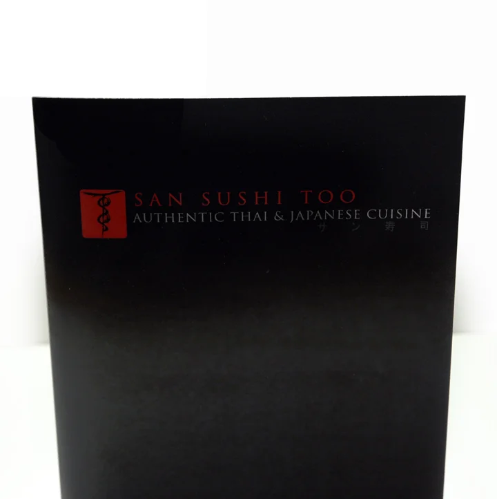 San Sushi Too Menu cover