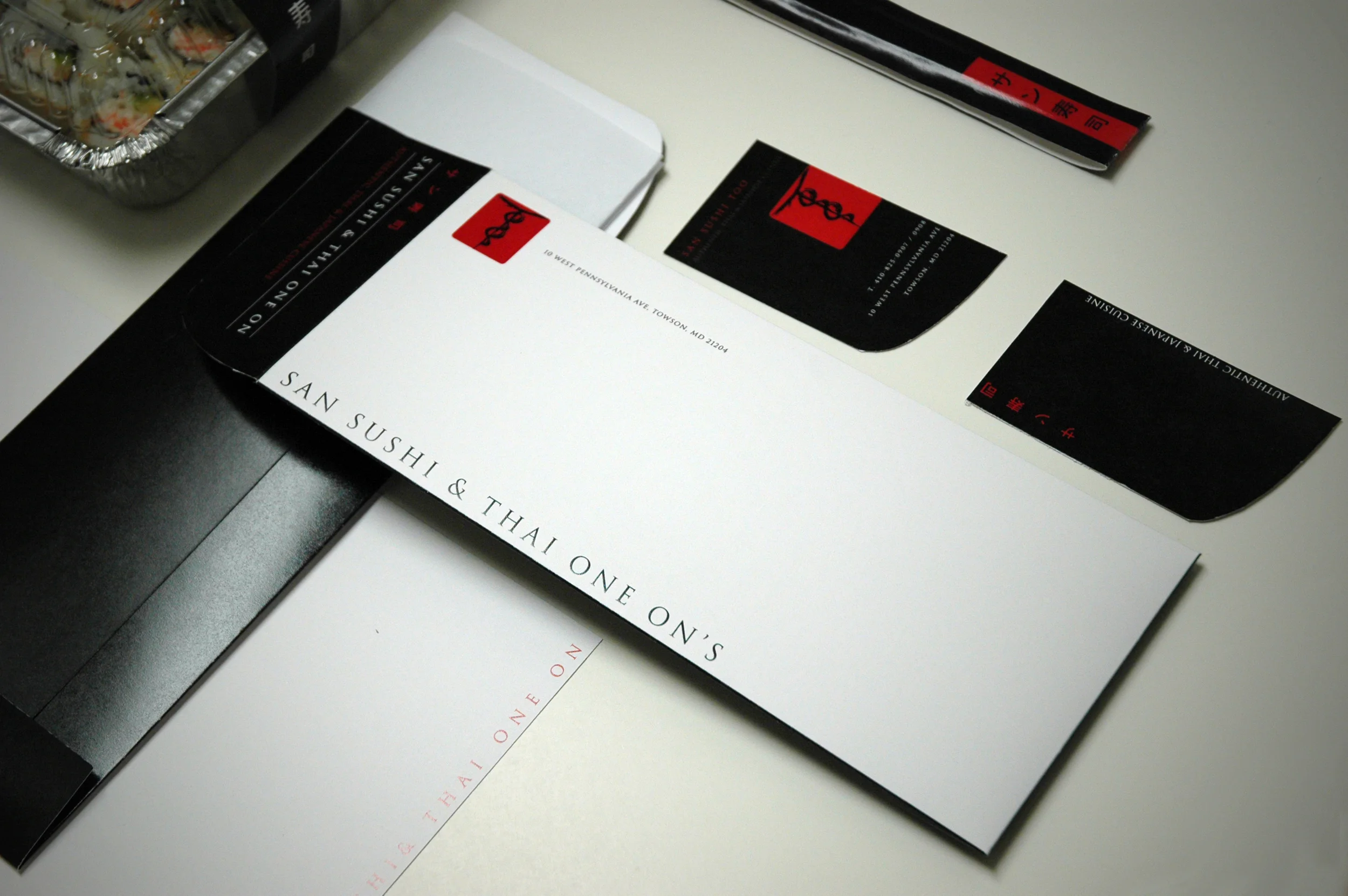 Envelope and business cards