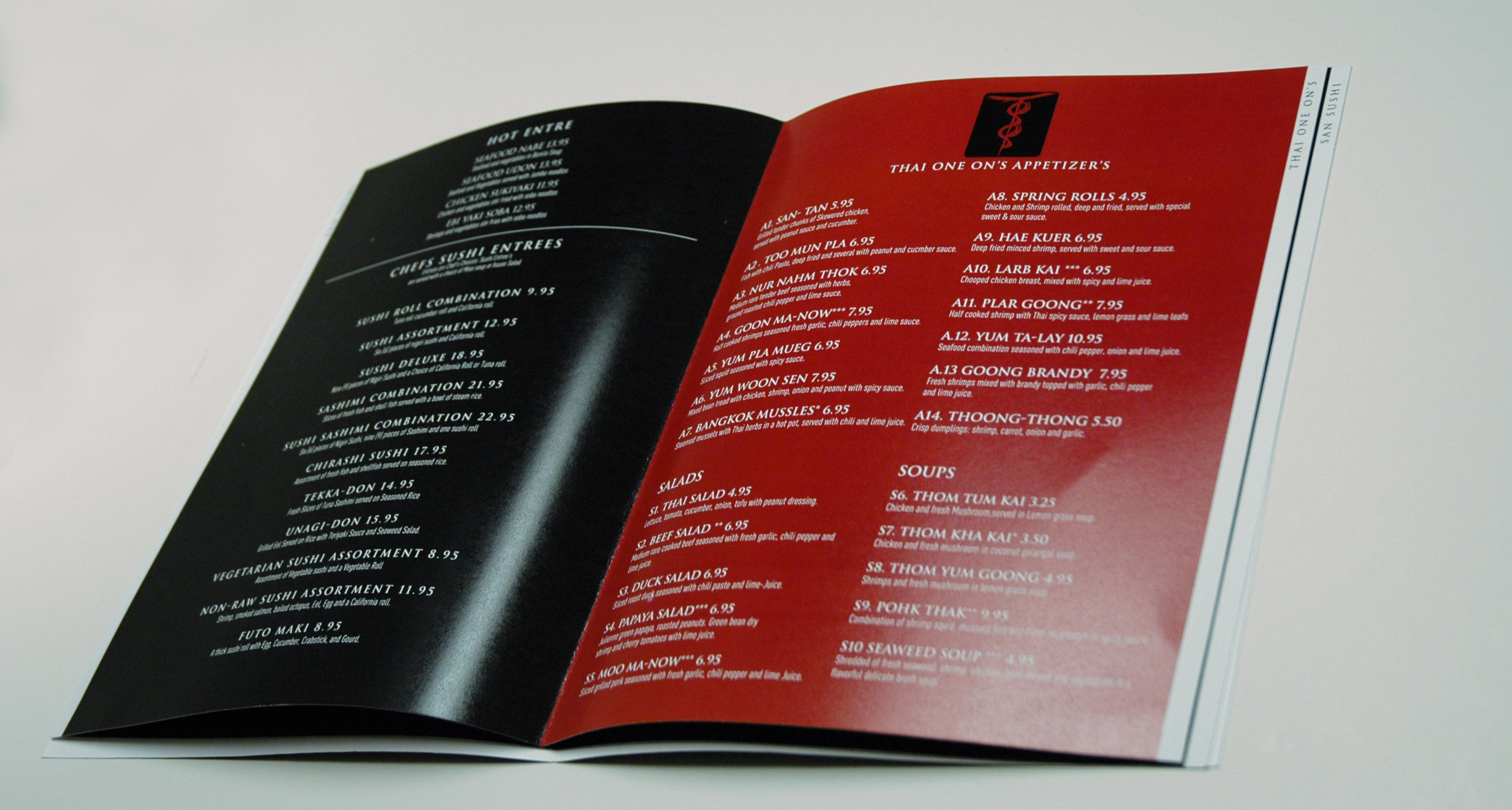 menu booklet