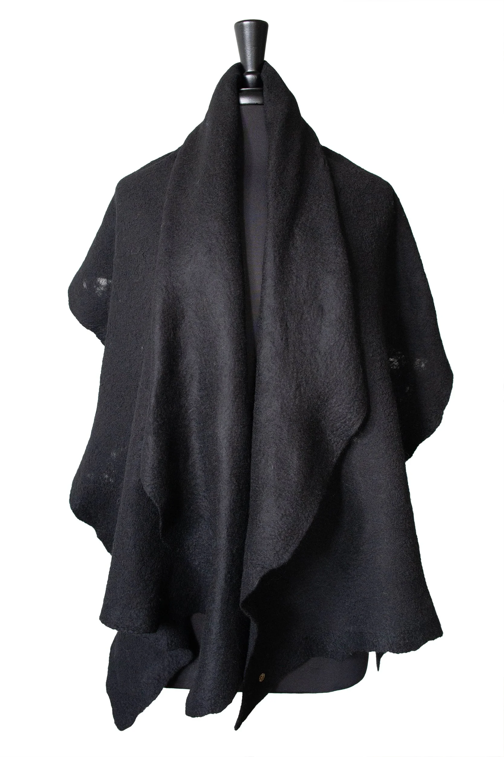 World Of Shawls SCIALLE PASHMINA NERO IN CASHMERE E