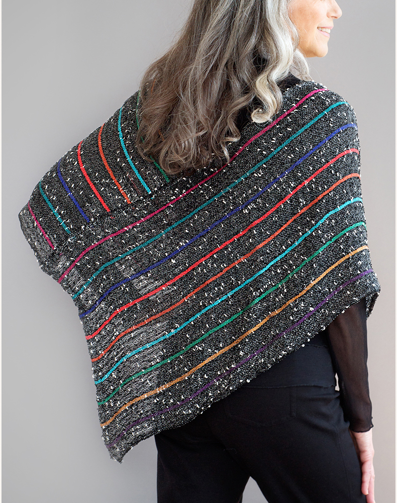 Multicolored Mobius Shawl, Rayon, Novelty