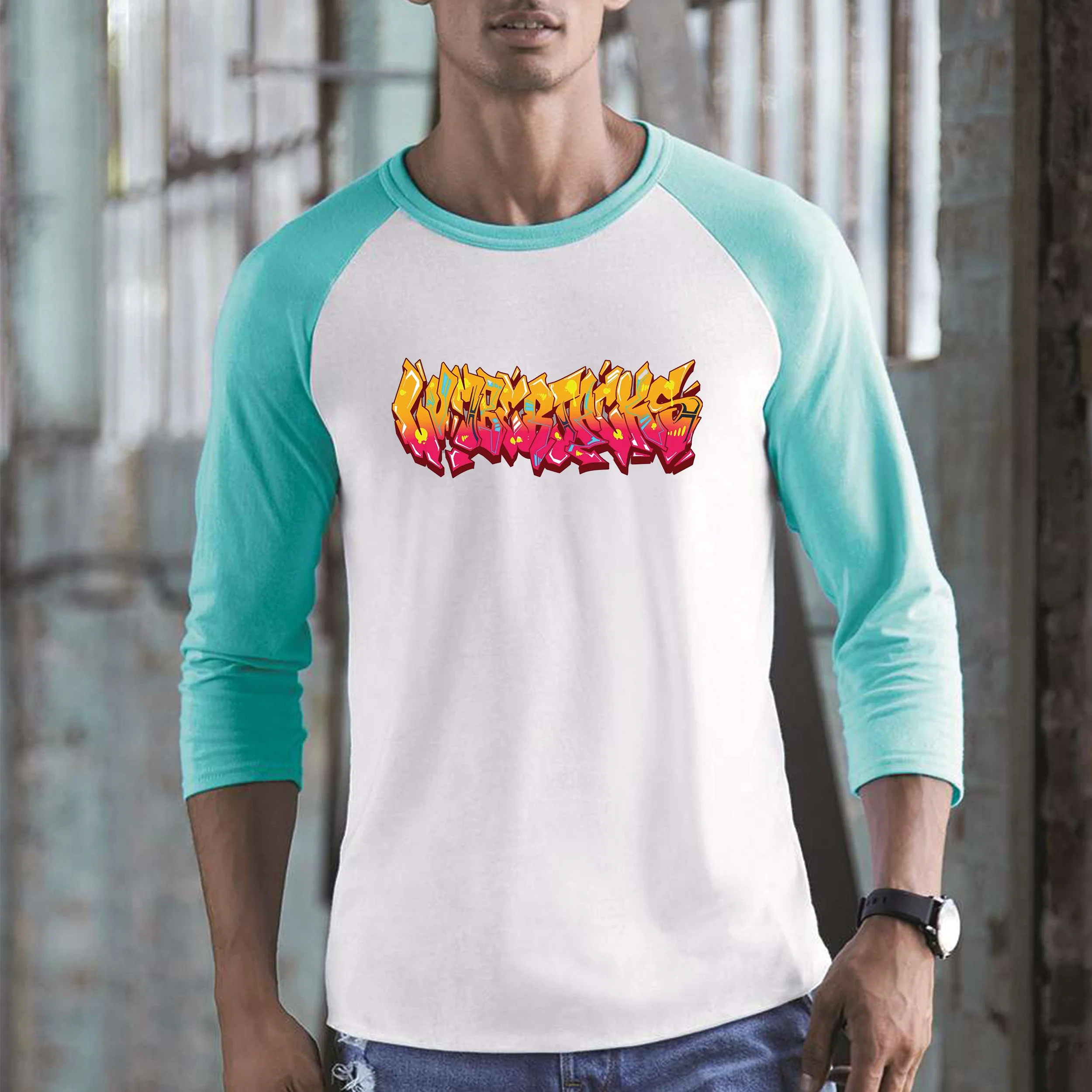 Three-Quarter Sleeve Raglan Baseball T-Shirt