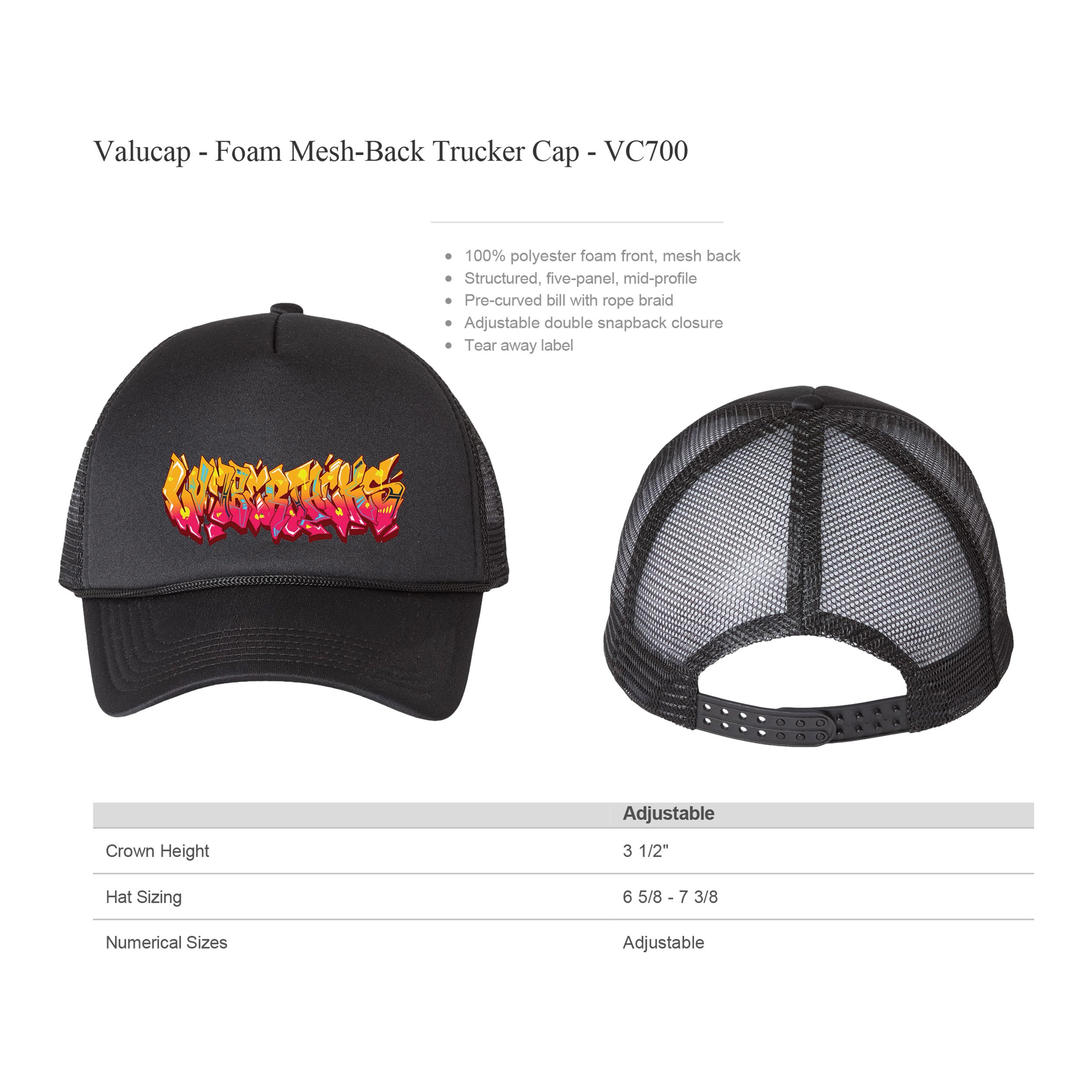 LUMBERJACKS TRUCKER HAT -SNAPBACK CLOSURE