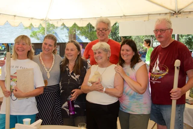 Here is our group at the group show on the final day. I have to say it was a lot of work but the carvers were fabulous and the atmosphere wonderful. Great Fun!