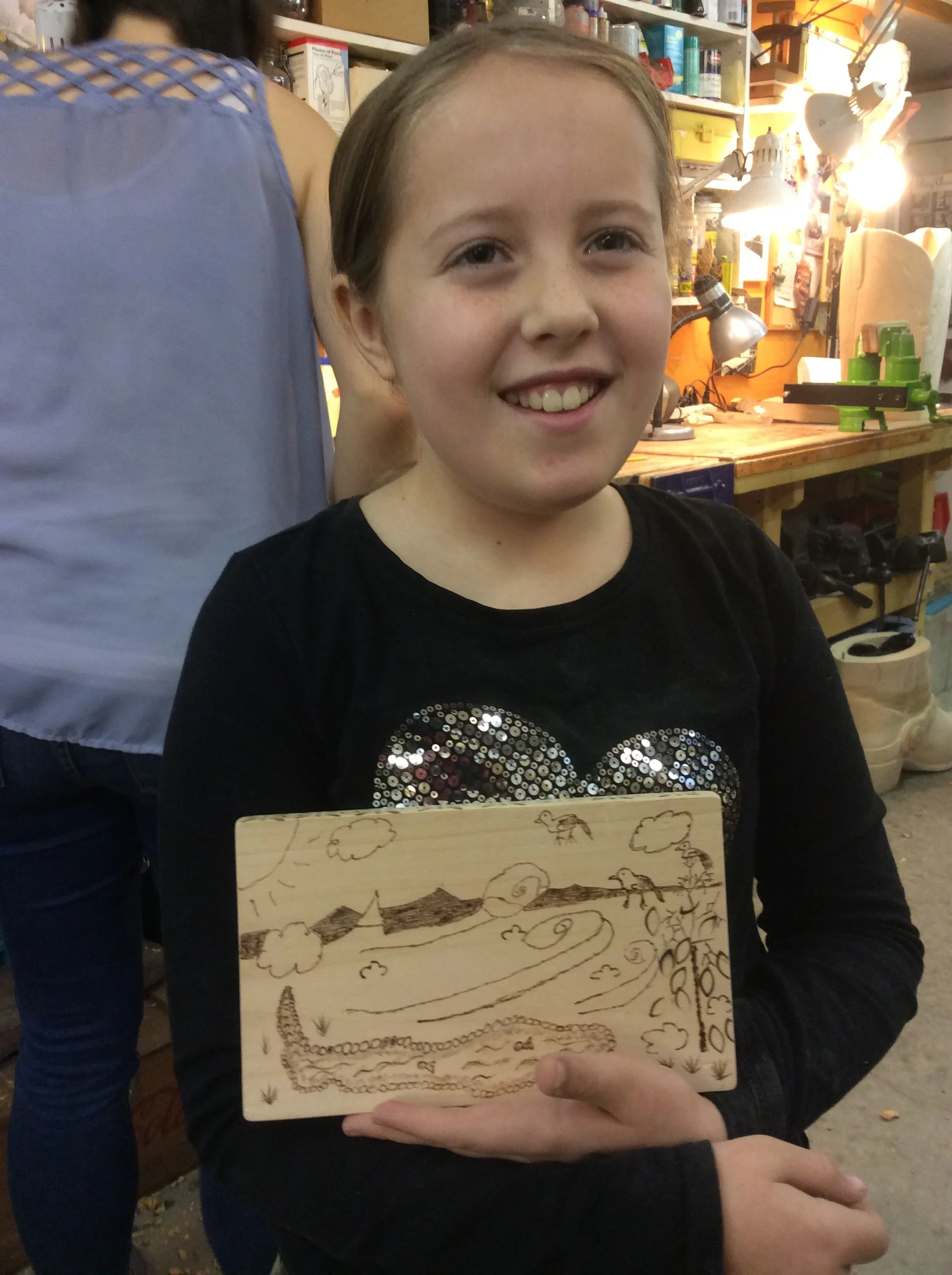More wood-burning by Echo. 