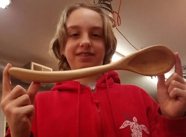 Another past spoon. Carved by Simon. 