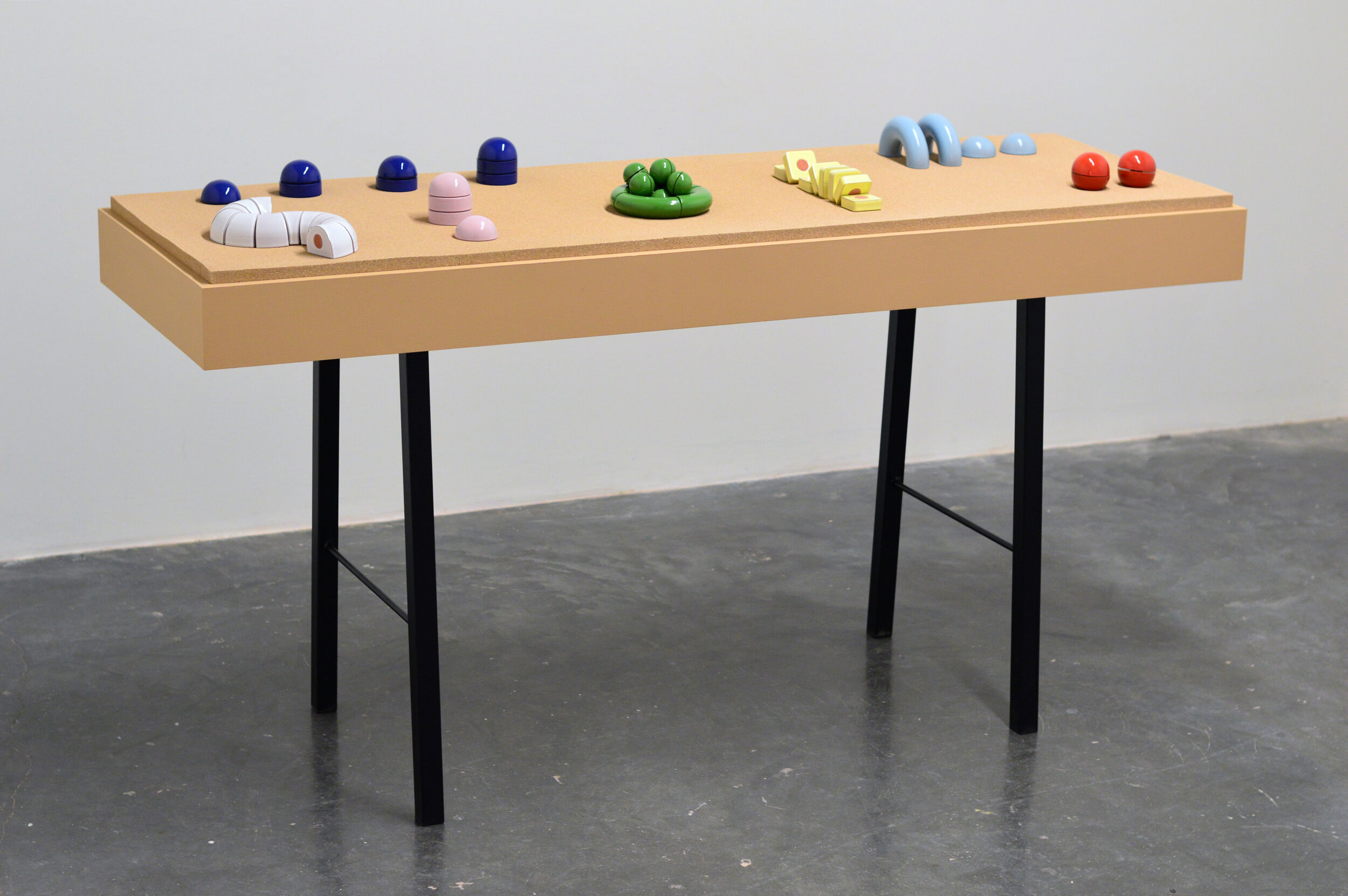 Interiority Complex ceramic, Velcro, foam, wood, metal 40 in. x 74 in. x 26 in. 2020