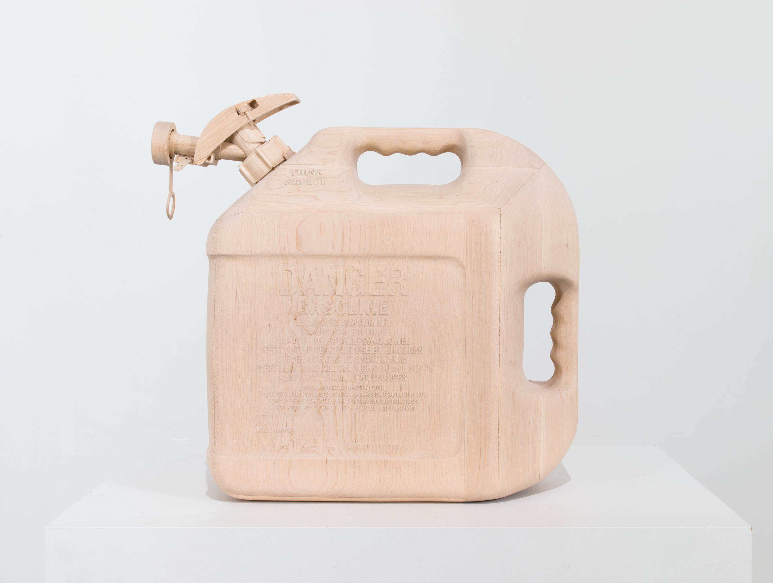  Gas Can, 2013, Maple wood, 16 1/2 x 8 1/2 x 17 1/2 inches 