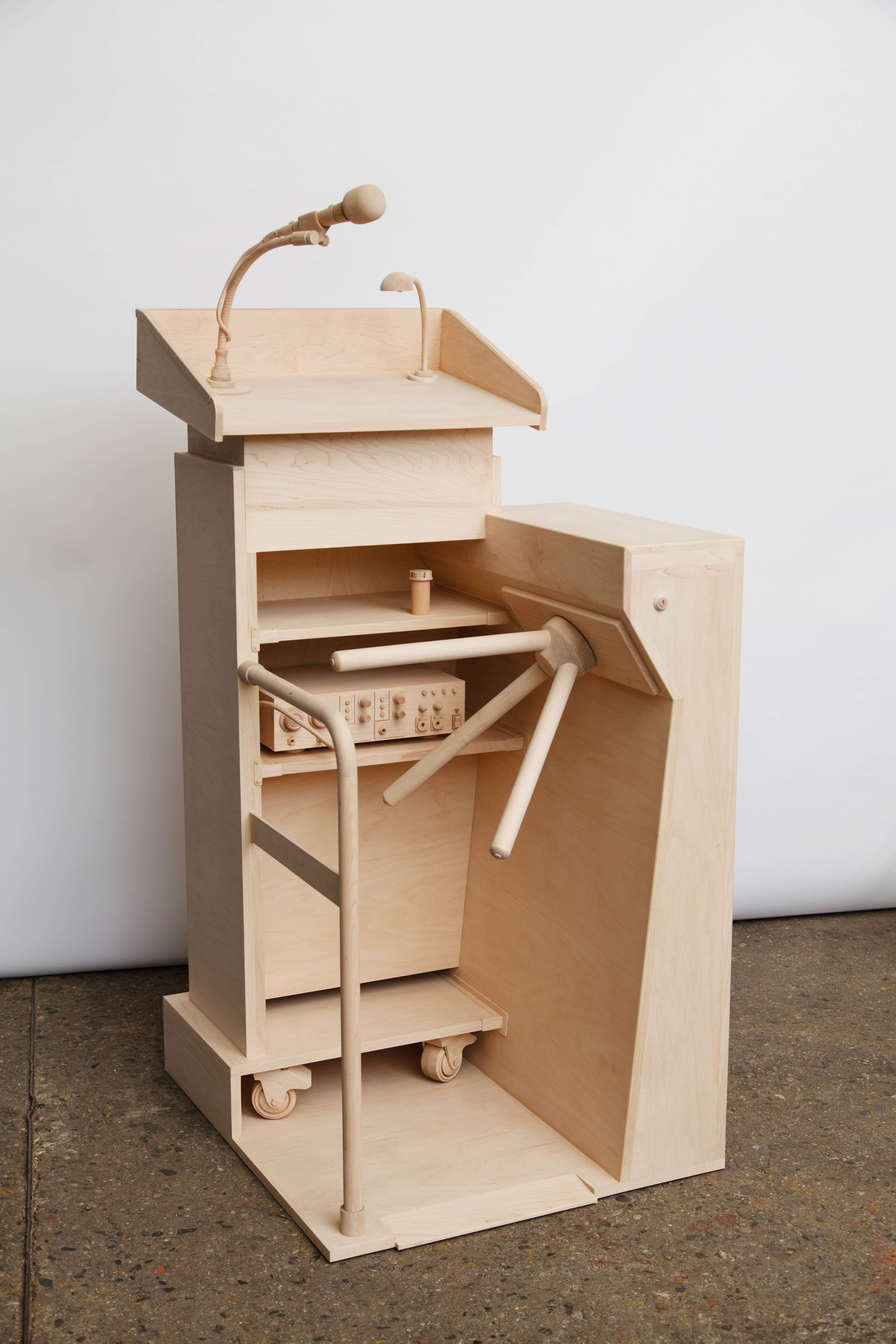  revolution, 2014, Maple wood, 63 x 32 x 27 inches 