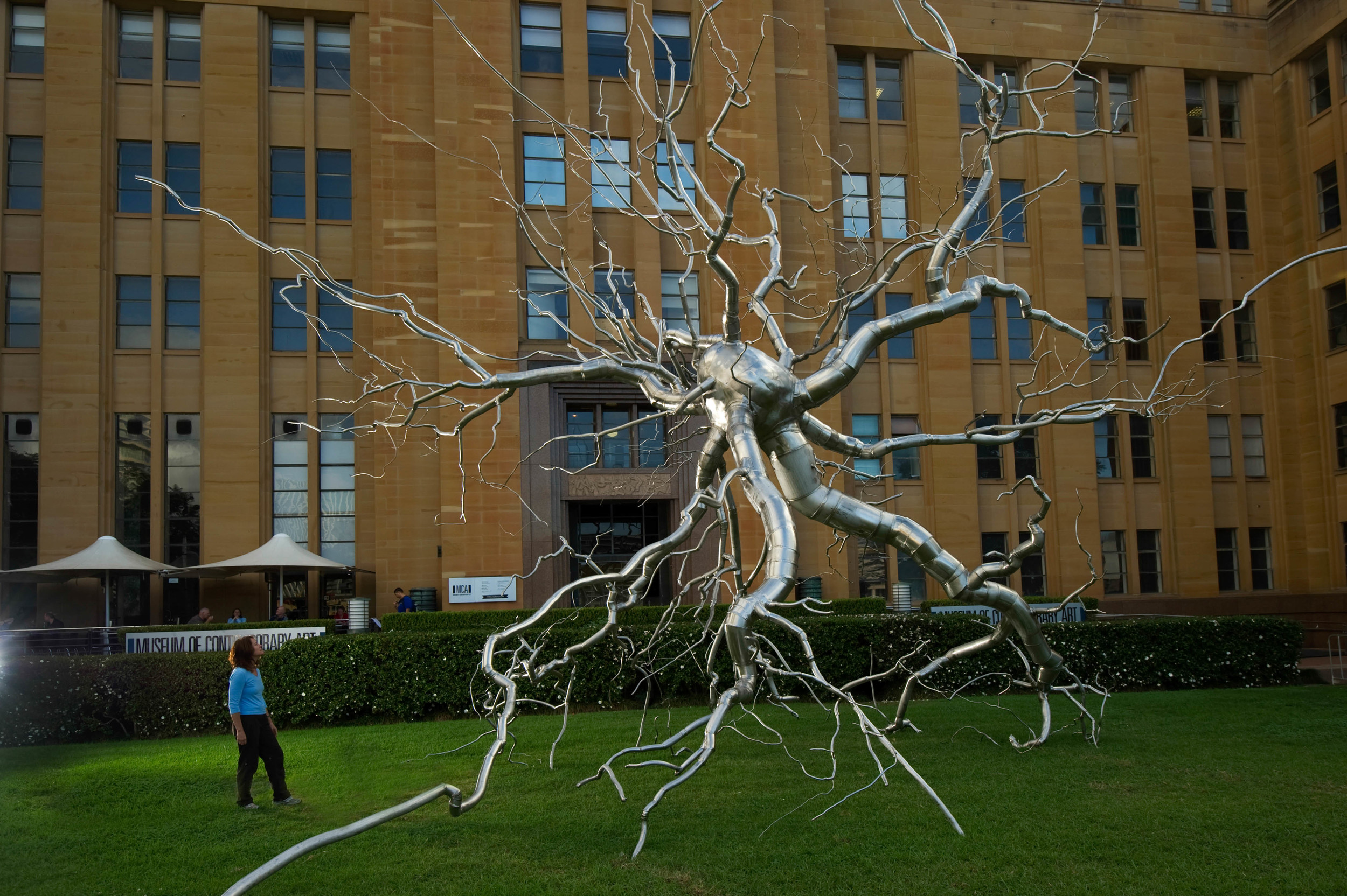  Neuron, 2010, Stainless steel, 41 x 48 x 52 feet   Neuron  &nbsp;represents the exploration of the dendritic structures of the human body, specifically, the brain and mental processes. &nbsp;Both a sculptural and conceptual challenge,&nbsp;  Neuron 