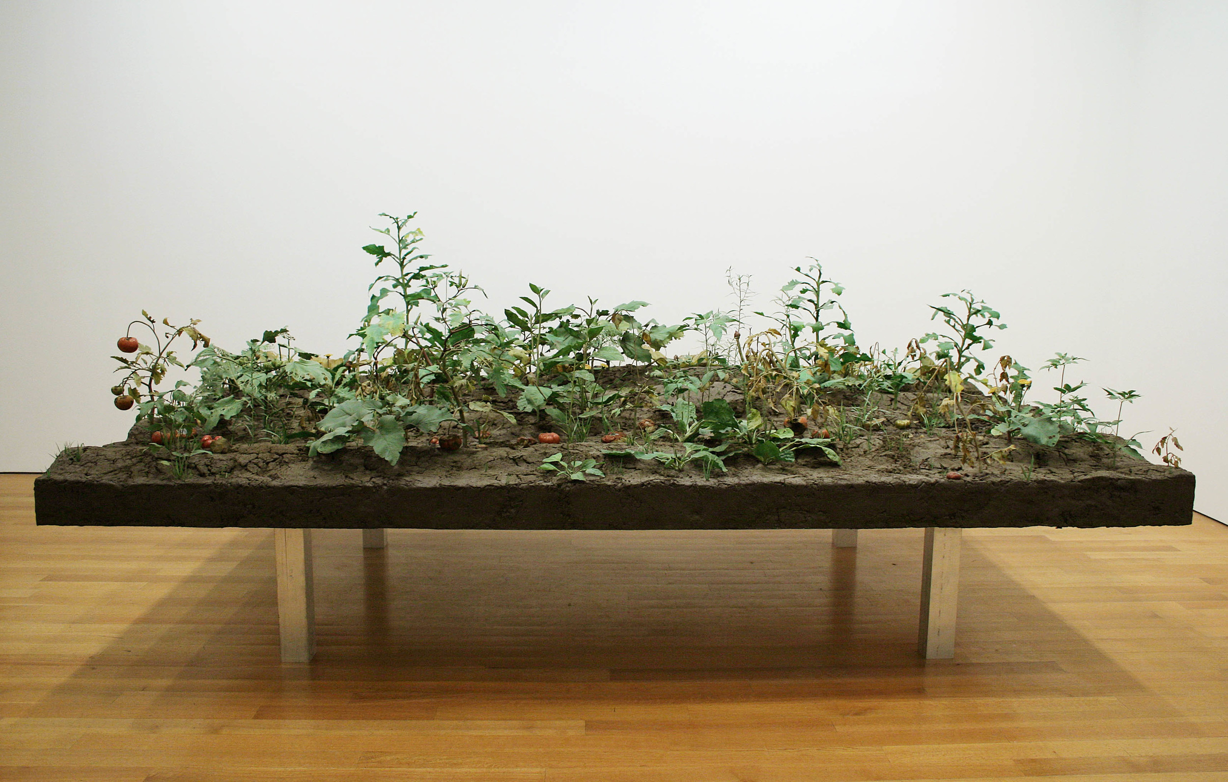  Weed Choked Garden, 1998-2006, Thermoset polymer, oil paint, PETG, stainless steel, lacquer, epoxy, and pigment, 65 x 139 x 96 1/2 inches 