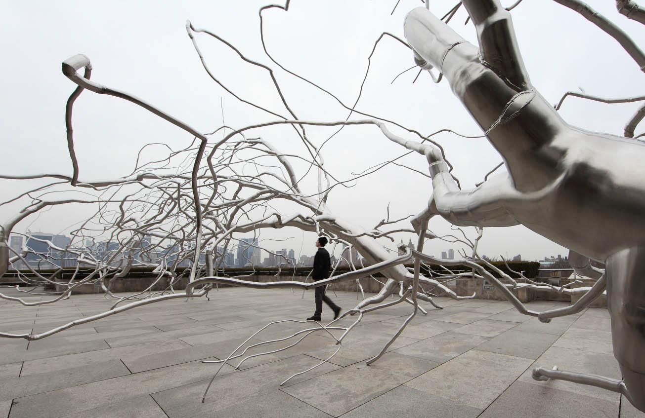  Maelstrom, 2009, Stainless steel, 22 x 140 x 50 feet,  Commissioned for the Metropolitan Museum of Art, Iris B. and Gerald Cantor Roof Garden, New York for the exhibition Roxy Paine on the Roof: Maelstrom&nbsp;April 28 through October 25, 2009&nbsp;