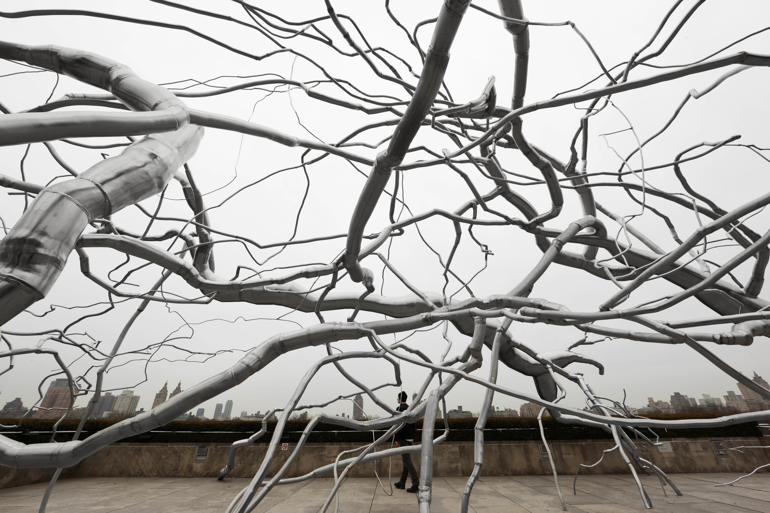  Maelstrom, 2009, Stainless steel, 22 x 140 x 50 feet,  Commissioned for the Metropolitan Museum of Art, Iris B. and Gerald Cantor Roof Garden, New York for the exhibition Roxy Paine on the Roof: Maelstrom&nbsp;April 28 through October 25, 2009&nbsp;