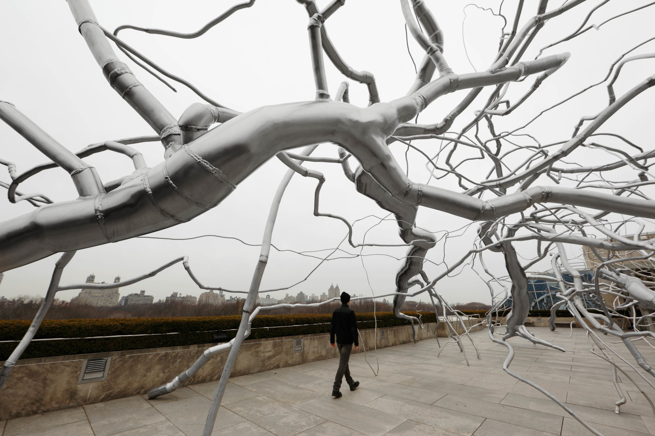  Maelstrom, 2009, Stainless steel, 22 x 140 x 50 feet,  Commissioned for the Metropolitan Museum of Art, Iris B. and Gerald Cantor Roof Garden, New York for the exhibition Roxy Paine on the Roof: Maelstrom&nbsp;April 28 through October 25, 2009&nbsp;