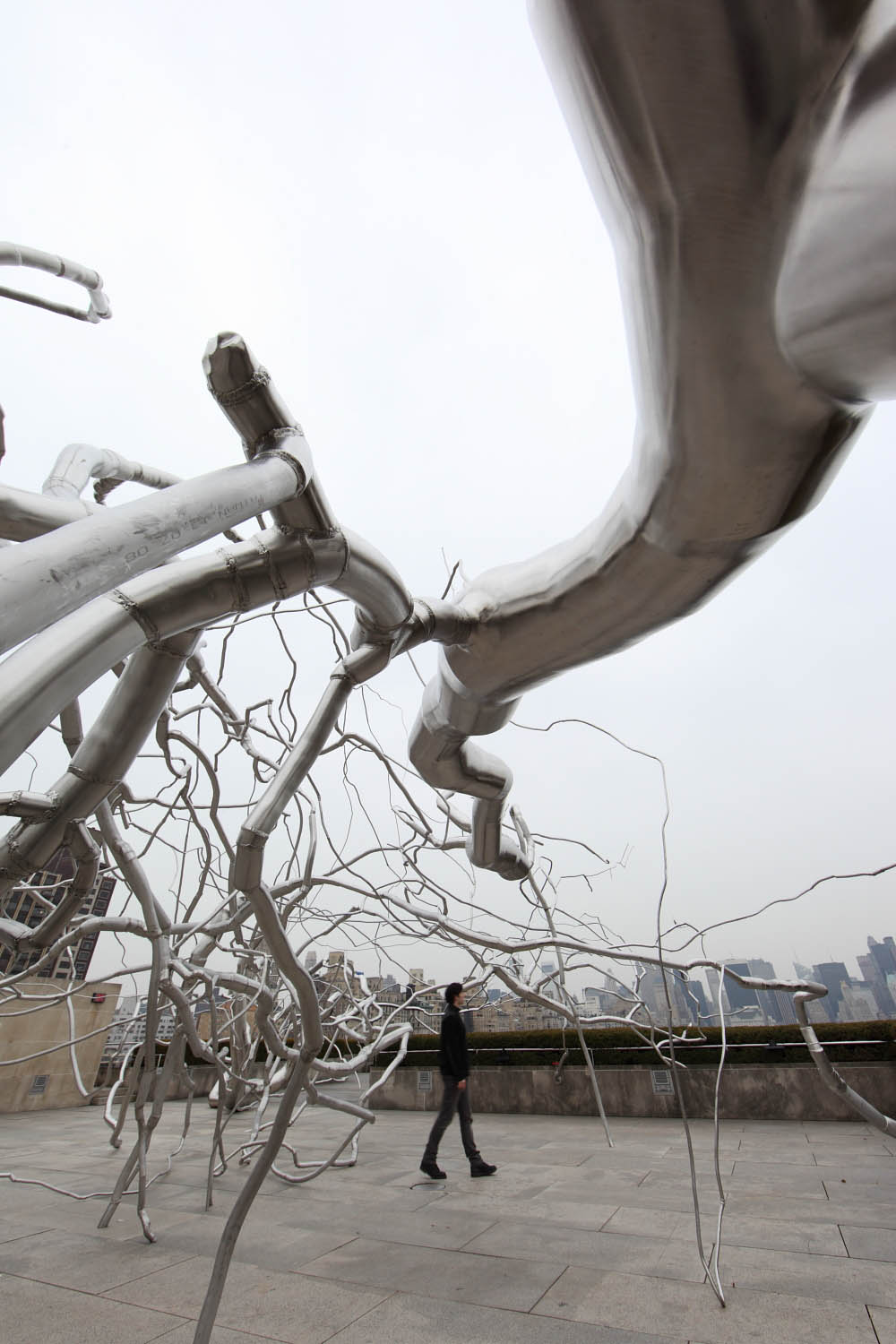  Maelstrom, 2009, Stainless steel, 22 x 140 x 50 feet,  Commissioned for the Metropolitan Museum of Art, Iris B. and Gerald Cantor Roof Garden, New York for the exhibition Roxy Paine on the Roof: Maelstrom&nbsp;April 28 through October 25, 2009&nbsp;