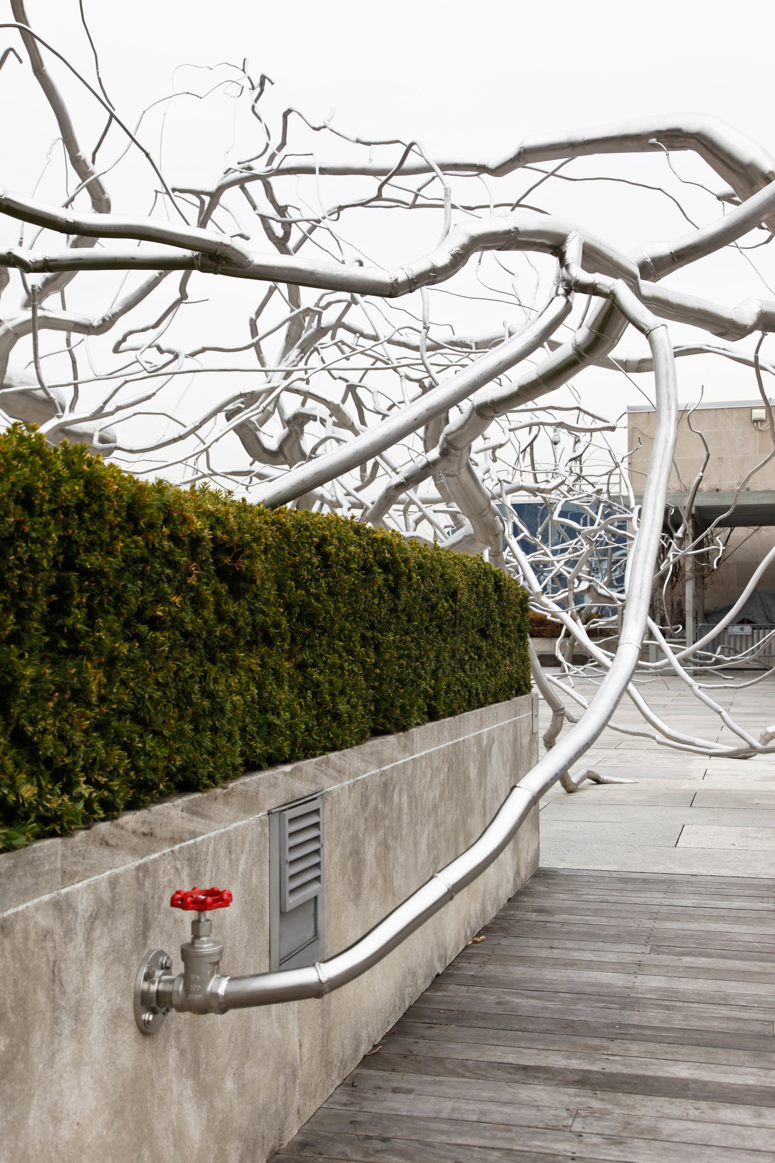  Maelstrom, 2009, Stainless steel, 22 x 140 x 50 feet,  Commissioned for the Metropolitan Museum of Art, Iris B. and Gerald Cantor Roof Garden, New York for the exhibition Roxy Paine on the Roof: Maelstrom&nbsp;April 28 through October 25, 2009&nbsp;