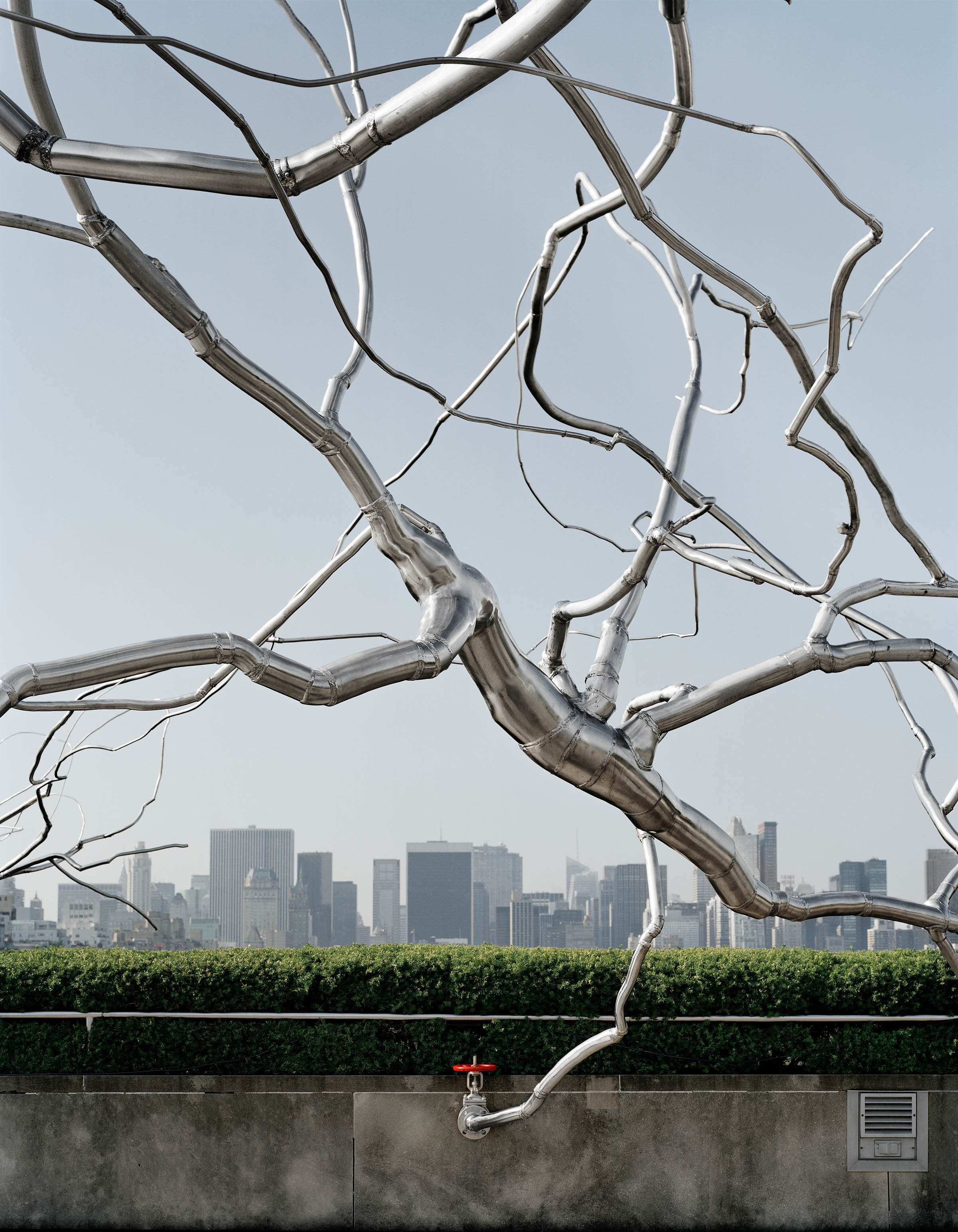  Maelstrom, 2009, Stainless steel, 22 x 140 x 50 feet,  Commissioned for the Metropolitan Museum of Art, Iris B. and Gerald Cantor Roof Garden, New York for the exhibition Roxy Paine on the Roof: Maelstrom&nbsp;April 28 through October 25, 2009&nbsp;