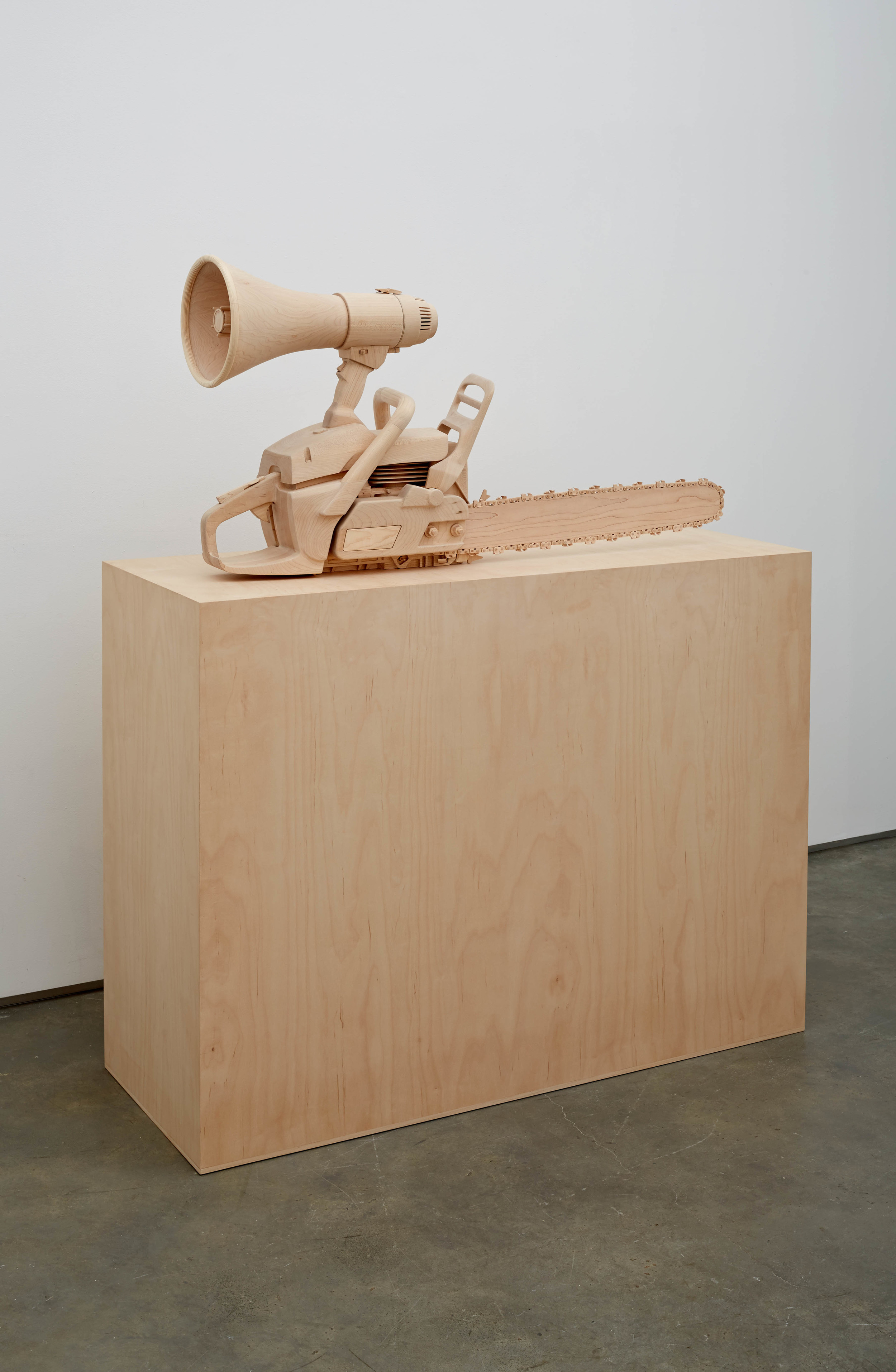  Speech Impediment, 2014, Maple wood, 23 x 40 x 11 inches, Photo: Jason Wyche 