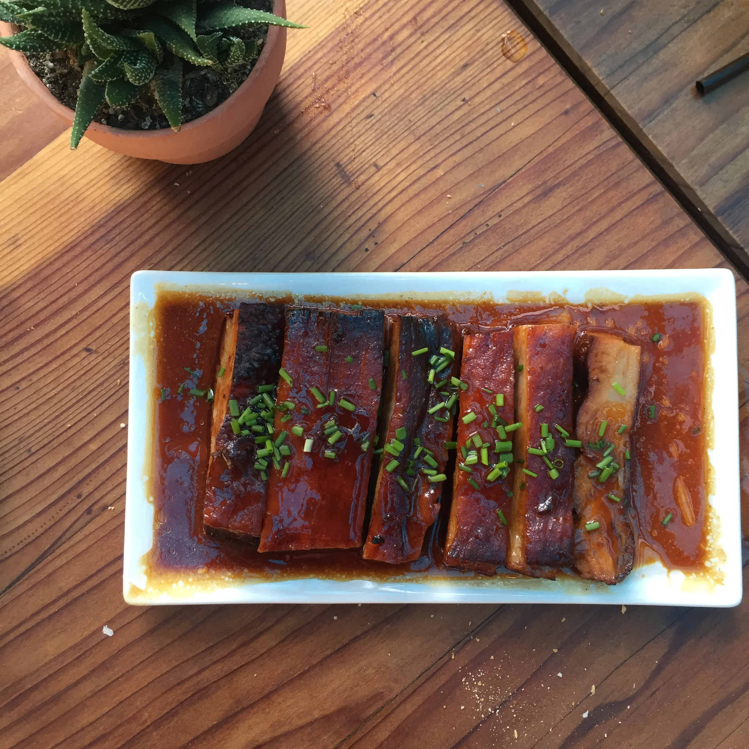 // And the bbq pork belly...