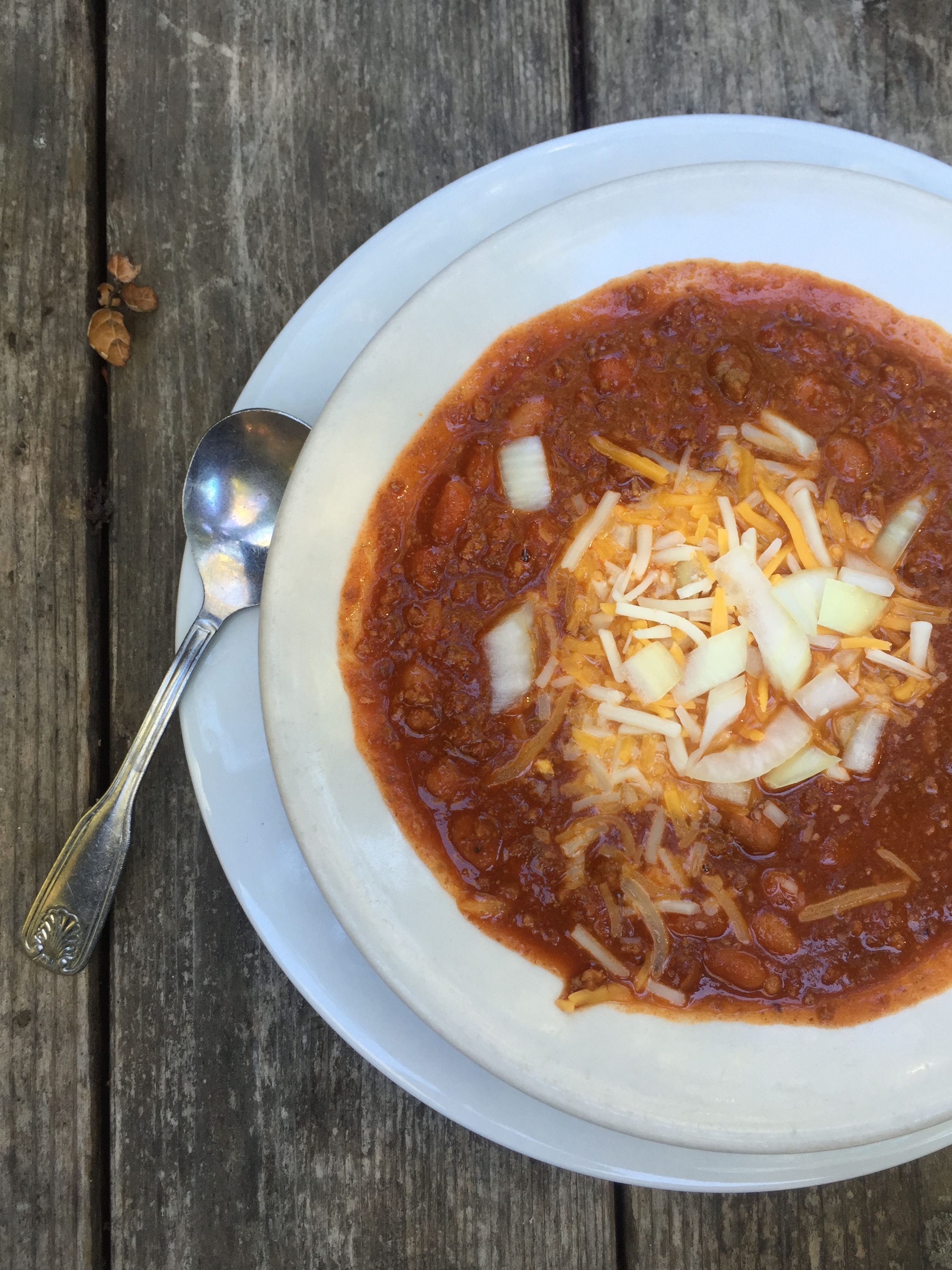// The beef chili is a staple dish.