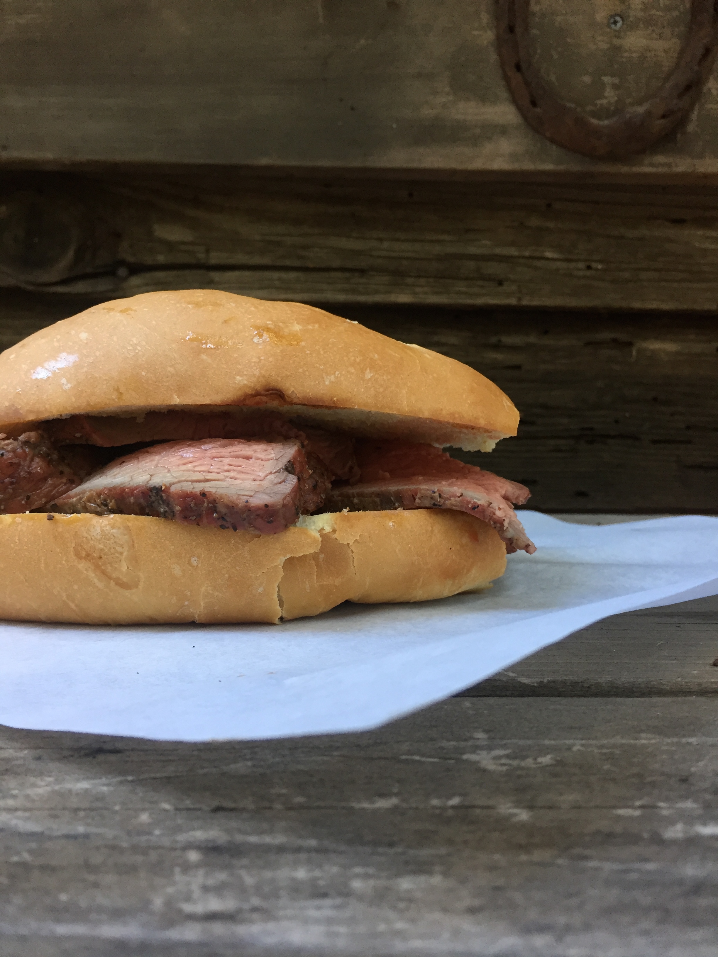 // The main attraction was their BBQ tri-tip which is only available on the weekends.