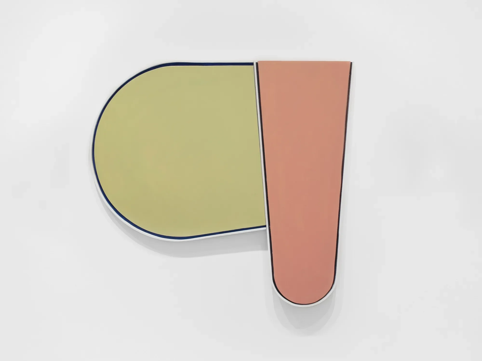   Cul De Sac, 2017   Acrylic on canvas, enamel on wood  53 x 49.5 x 1.5 inches 