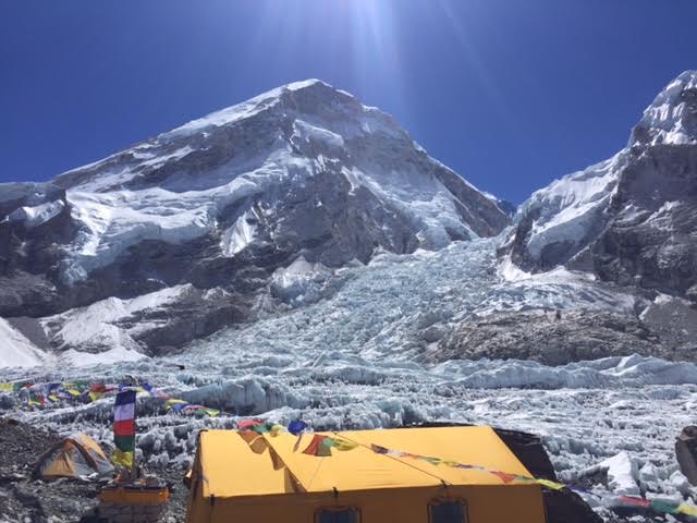 View from base camp tent