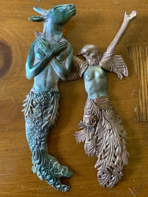  Hydra and Firebird - copper, white copper, 960 silver 