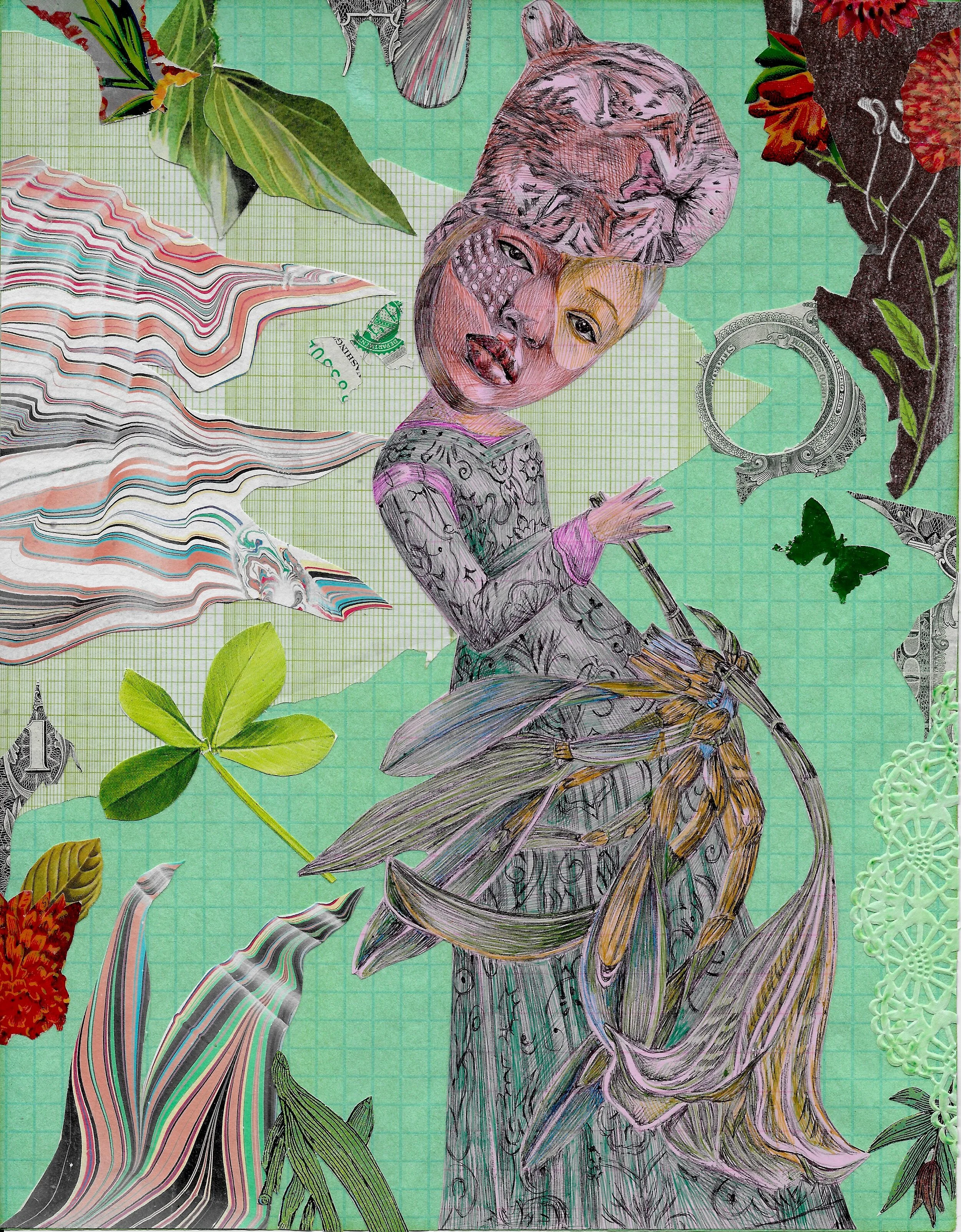 Queen Tiger of Wands