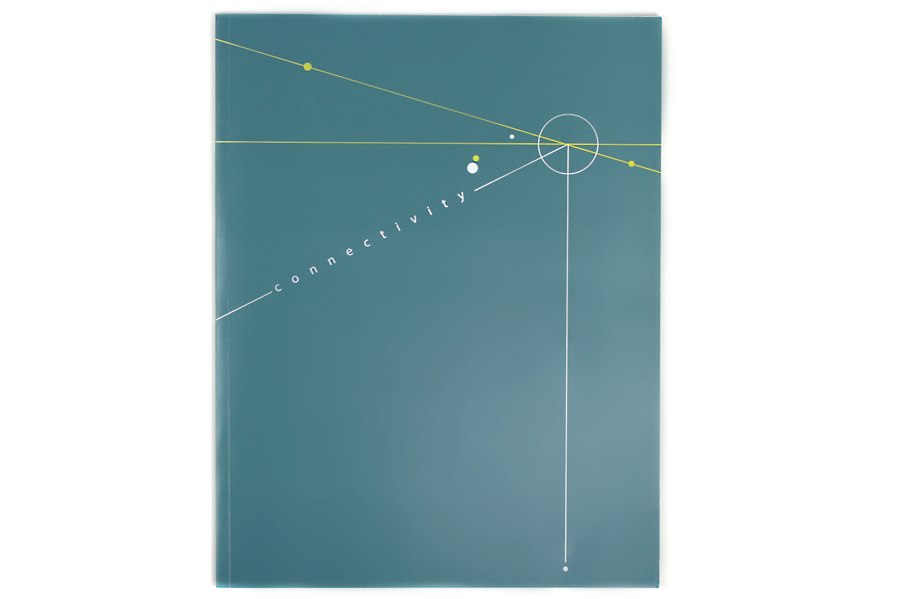 Catalog design for The University of New Mexico Art Museum exhibition, Connectivity, 50 pages, 8.5x11", perfect binding, 2015