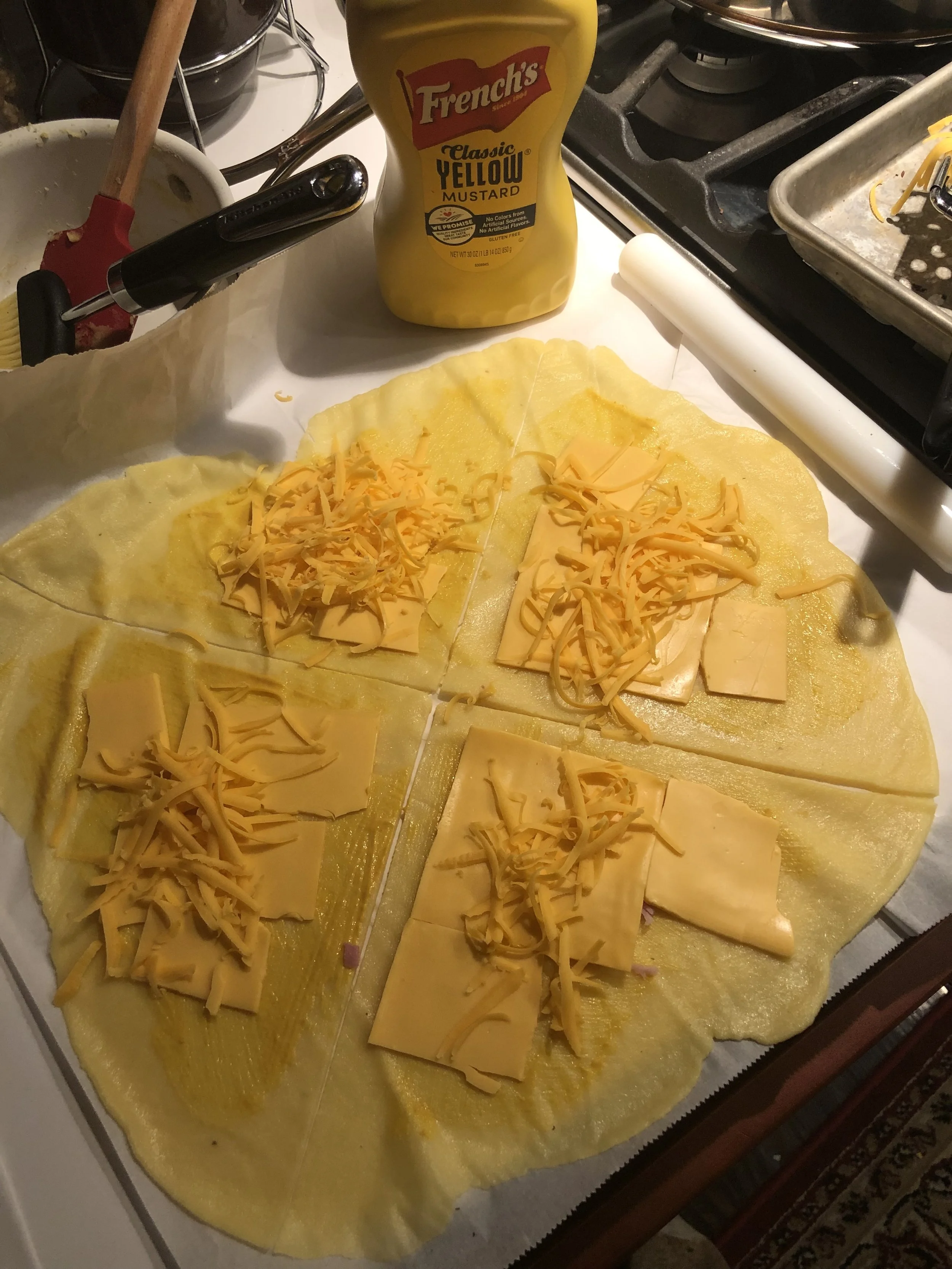 Shredded some cheddar