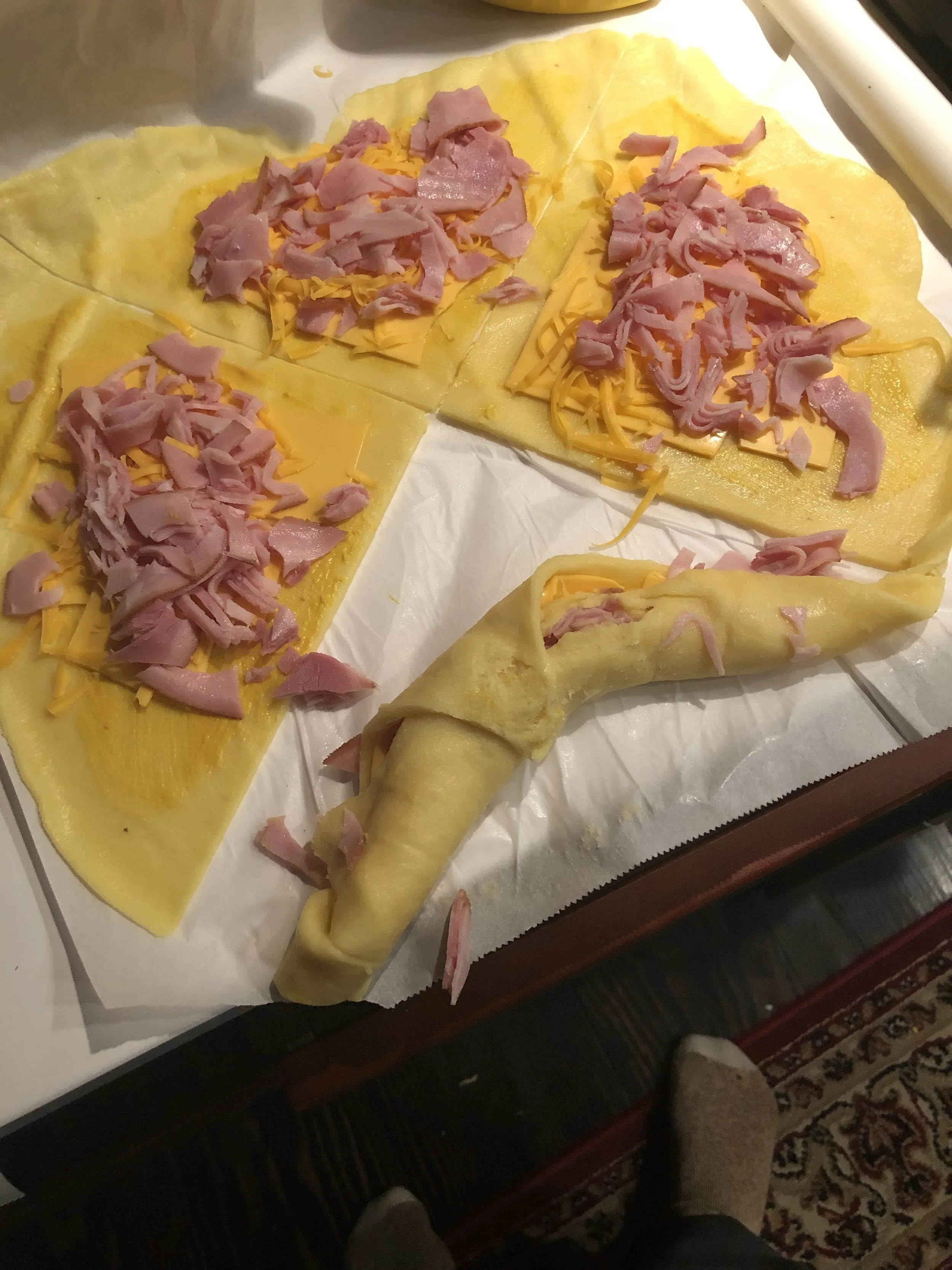 miserable first attempt! I didn’t account for the filling inhibiting the dough sticking to the desired shape. Back to the drawing board