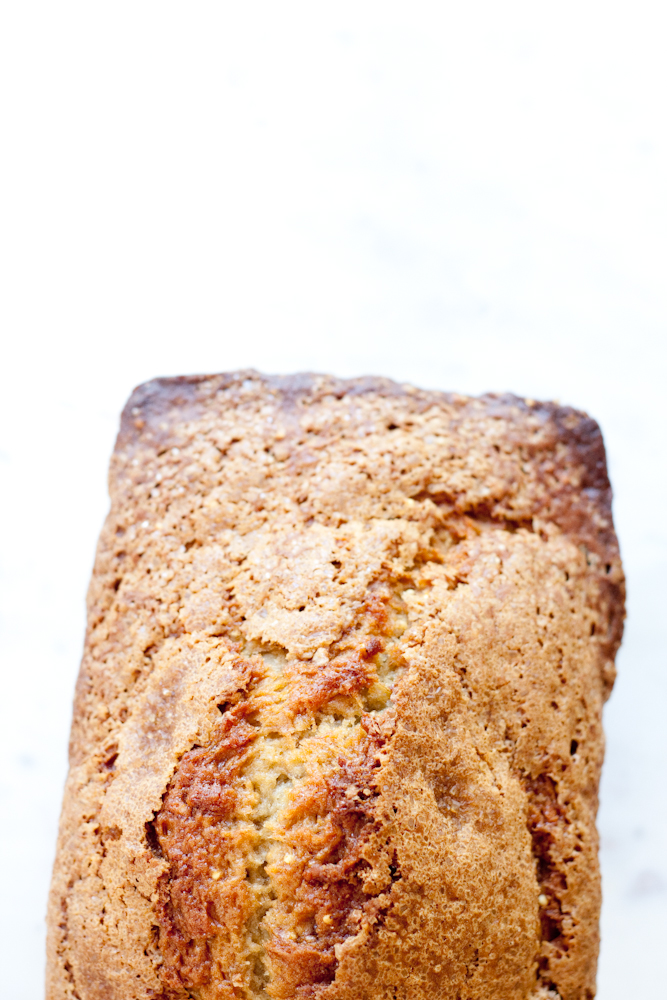 banana bread with toasted millet
