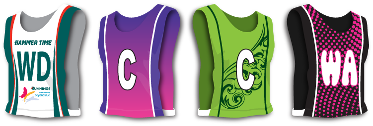 rebel sport netball bibs