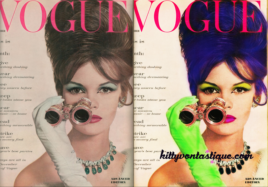 Vintage Vogue - Reimagined with a purple haired rockabilly gal on the cover