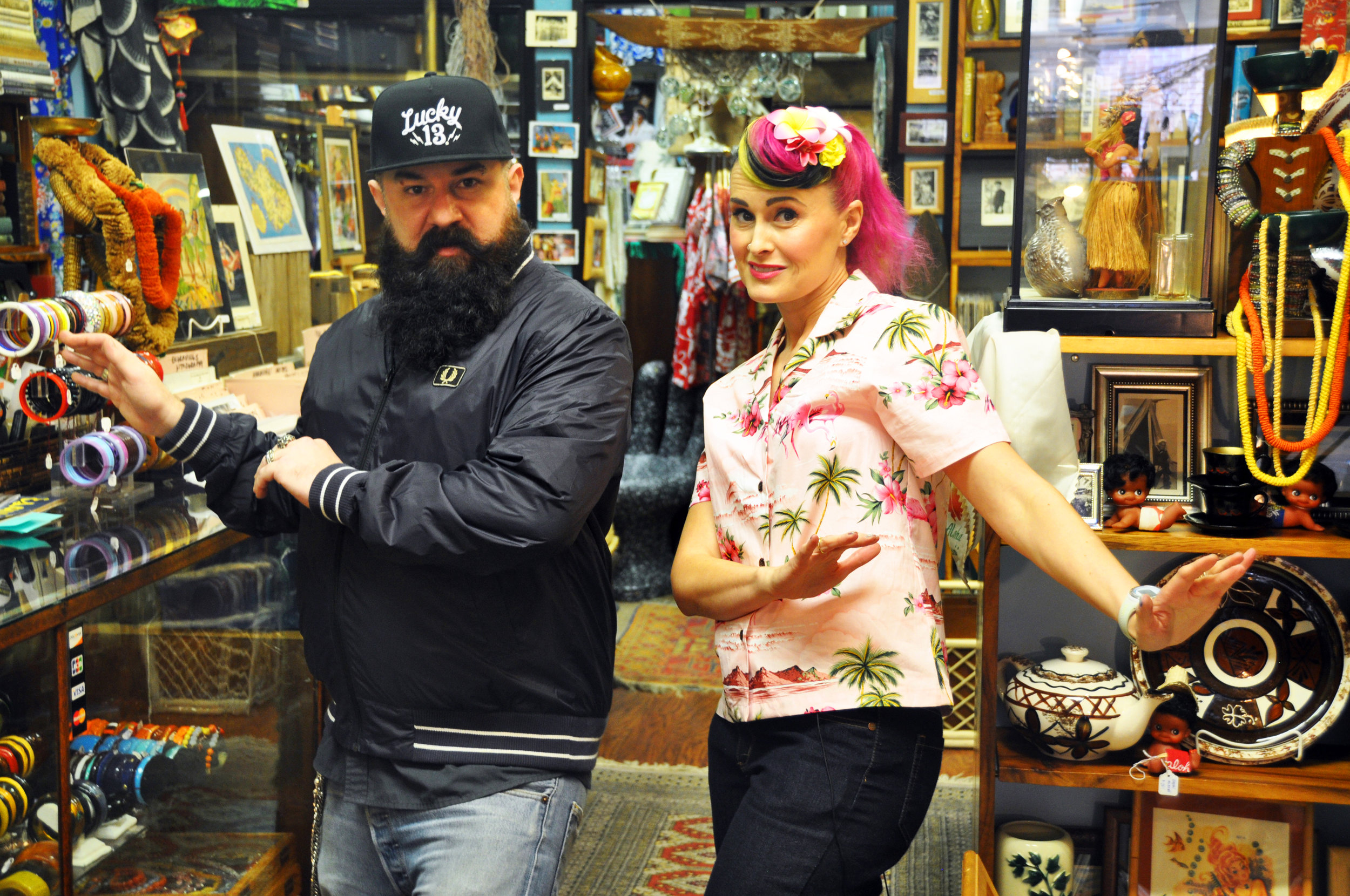 Christopher and I striking a pose.