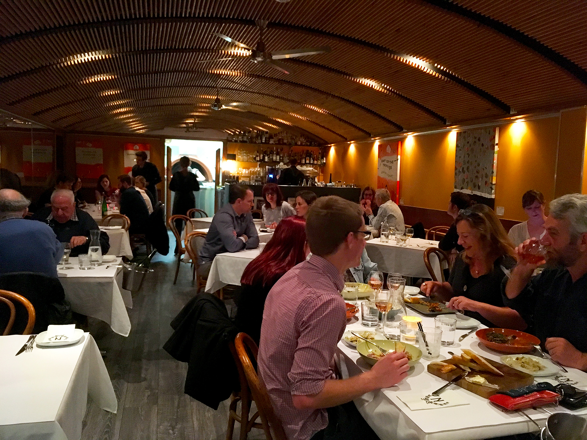 The downstairs dining area at Palette Dining