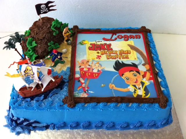 123 Jake and Pirates photo cake