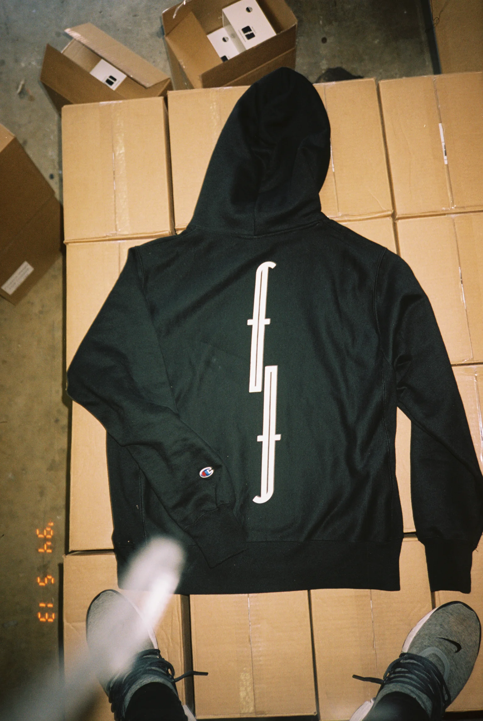 Black SLEIGHT Champion Reverse Weave Hoodie 