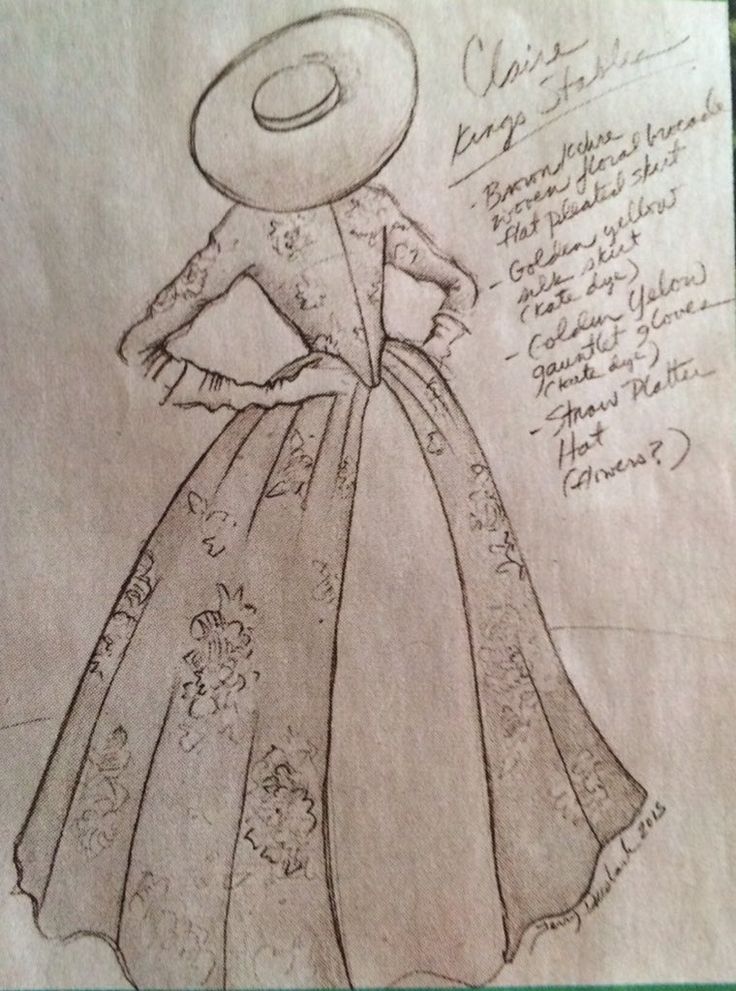 Sketch by Terry Dresbach for Outlander  