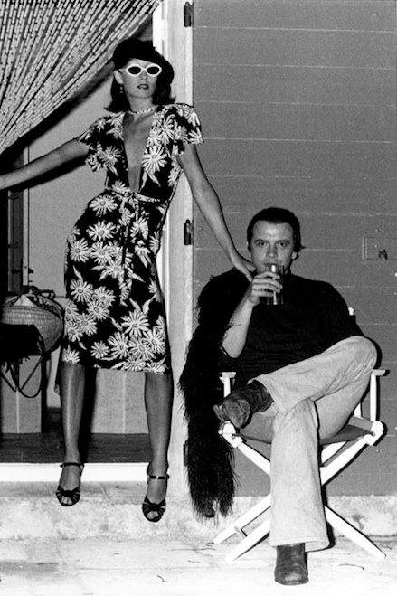 Anjelica Huston with David Bailey in Corsica, 1973