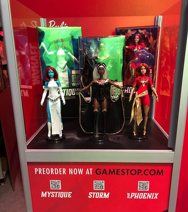 From Mattel designer Bill Greening’s instagram - the SDCC stand of the Marvel Barbies