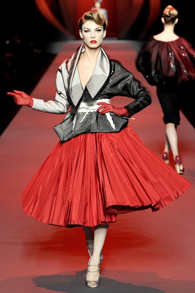 Christian Dior Size 10 by John Galliano Runway Resort 2009 Ruffle