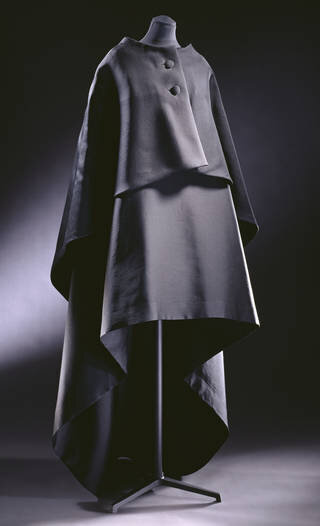 Cristobal Balenciaga cape and dress, 1967