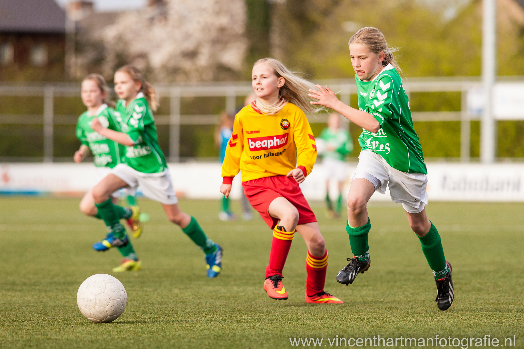 Weer zo'n mooie aanval tijdens de kampioenswedstrijd van vvHeino ME1.