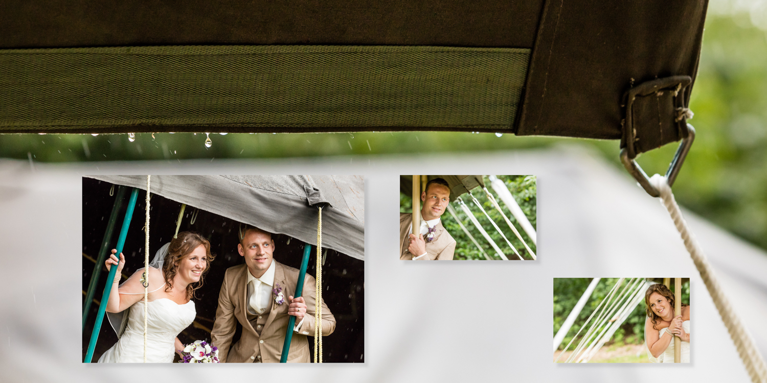 Bruidsfotografie in de regen