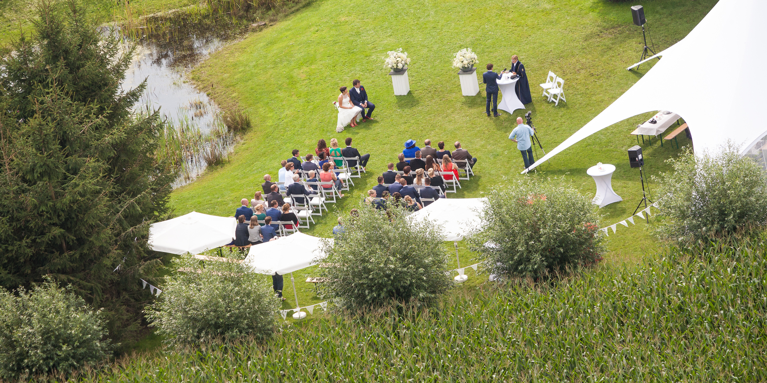 Bruidsfotografie vanuit de lucht!