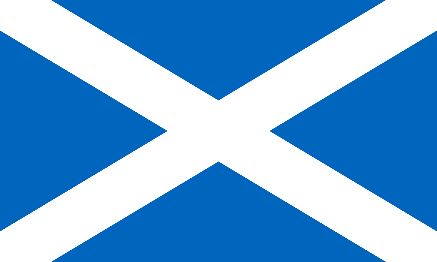 St Andrew's Cross de nationale vlag van Schotland