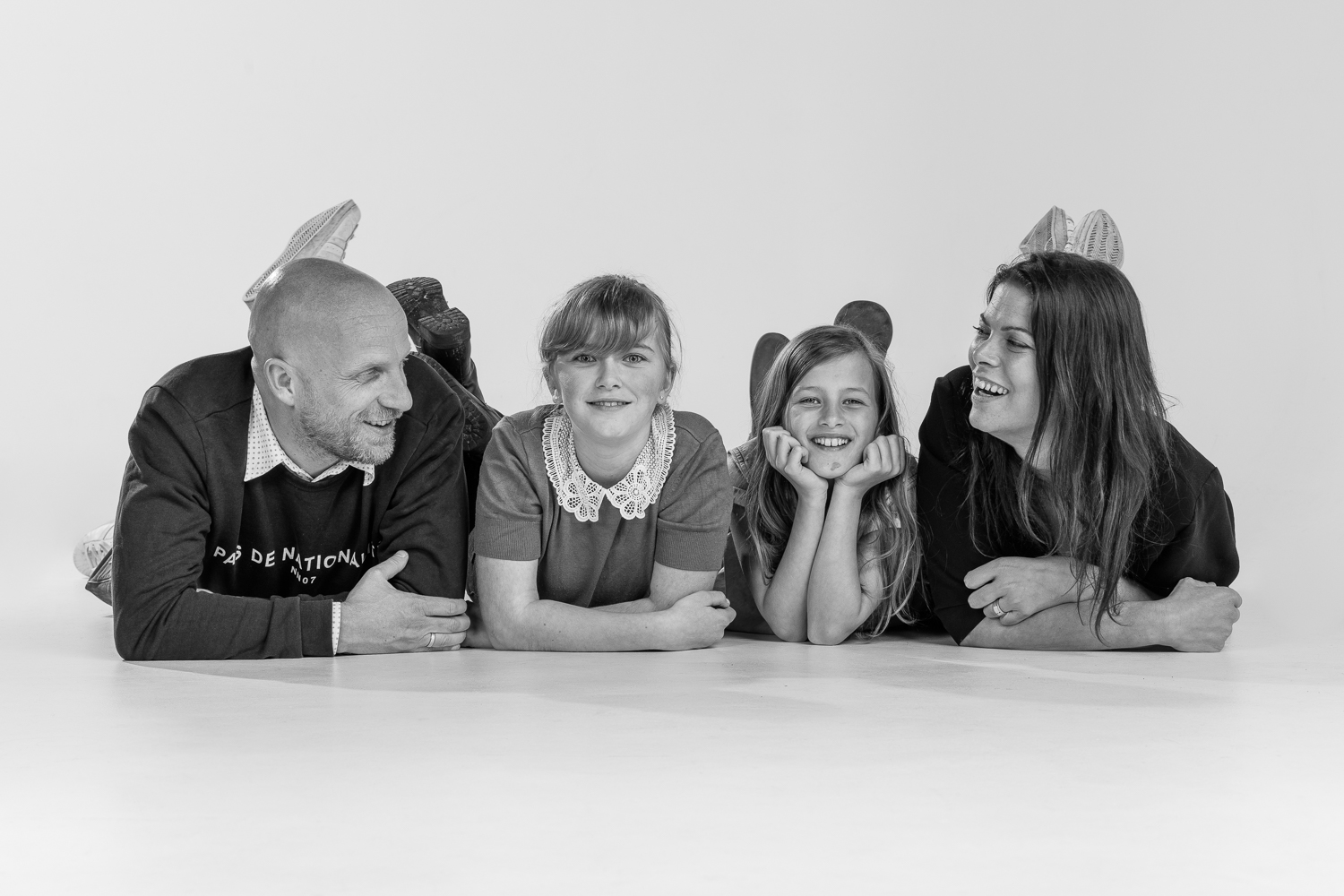 vlnr: Wim, Luuke, Lena en Lies